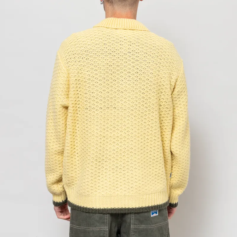 Obey Loreto Polo Sweater Straw Multi-3