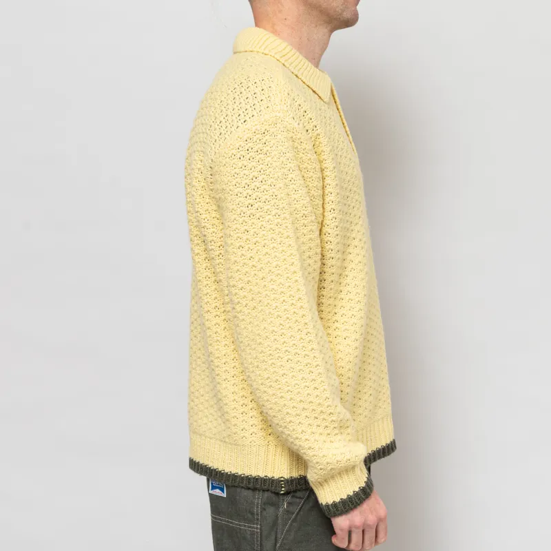 Obey Loreto Polo Sweater Straw Multi-4