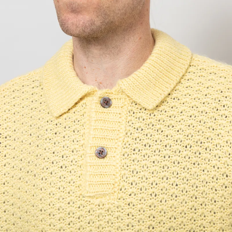 Obey Loreto Polo Sweater Straw Multi-5