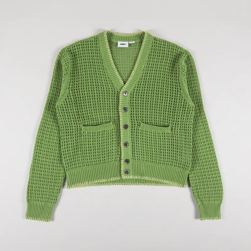 Obey Ethan Cardigan Matcha Multi