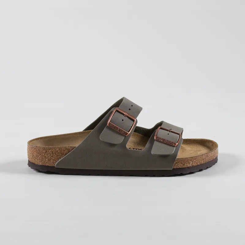 Birkenstock Arizona Birko-Flor Nubuck Regular fit Sandals Stone-1