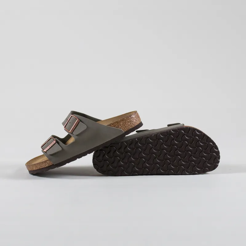 Birkenstock Arizona Birko-Flor Nubuck Regular fit Sandals Stone-3