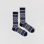 Anonymous Ism Wool Jacquard Crew Socks Navy
