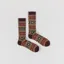 Anonymous Ism Wool Jacquard Crew Socks Brown