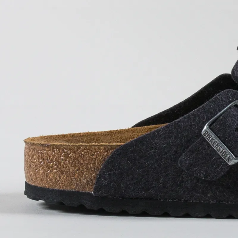 Birkenstock Boston BS Regular Fit Sandals Wool Felt Anthracite-4