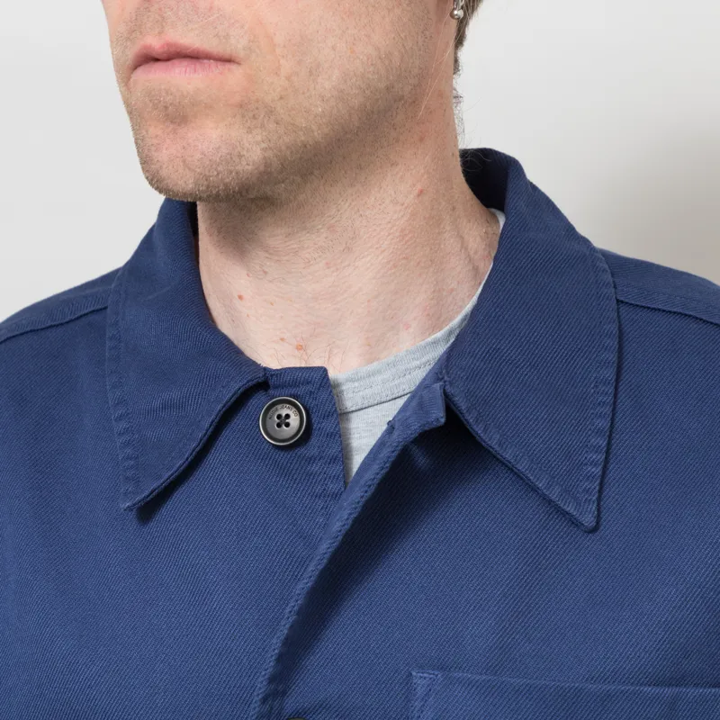 Nudie Jeans Barney Worker Jacket Mid Blue-3