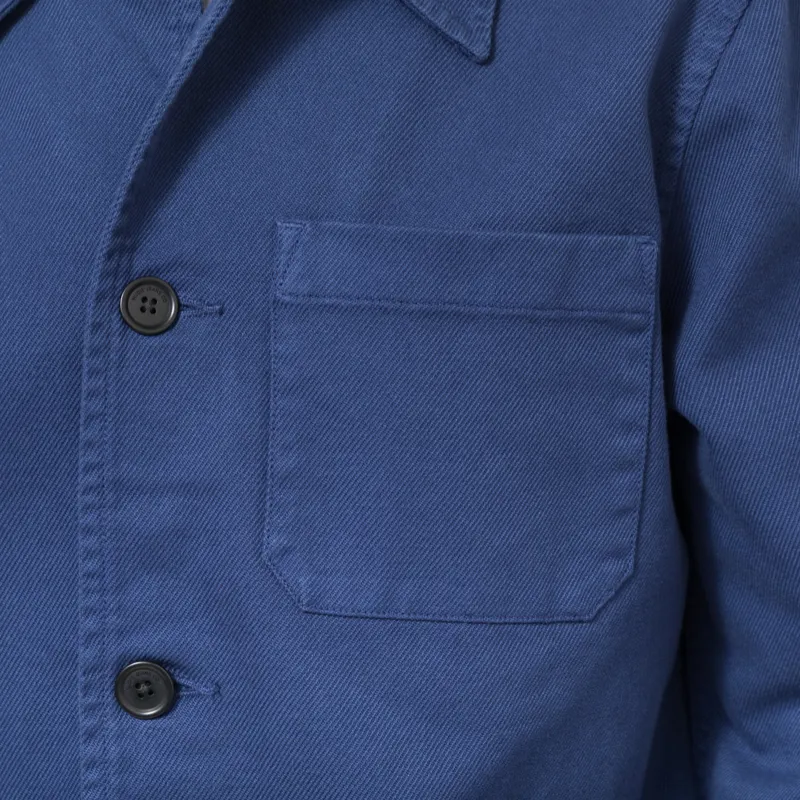 Nudie Jeans Barney Worker Jacket Mid Blue-4