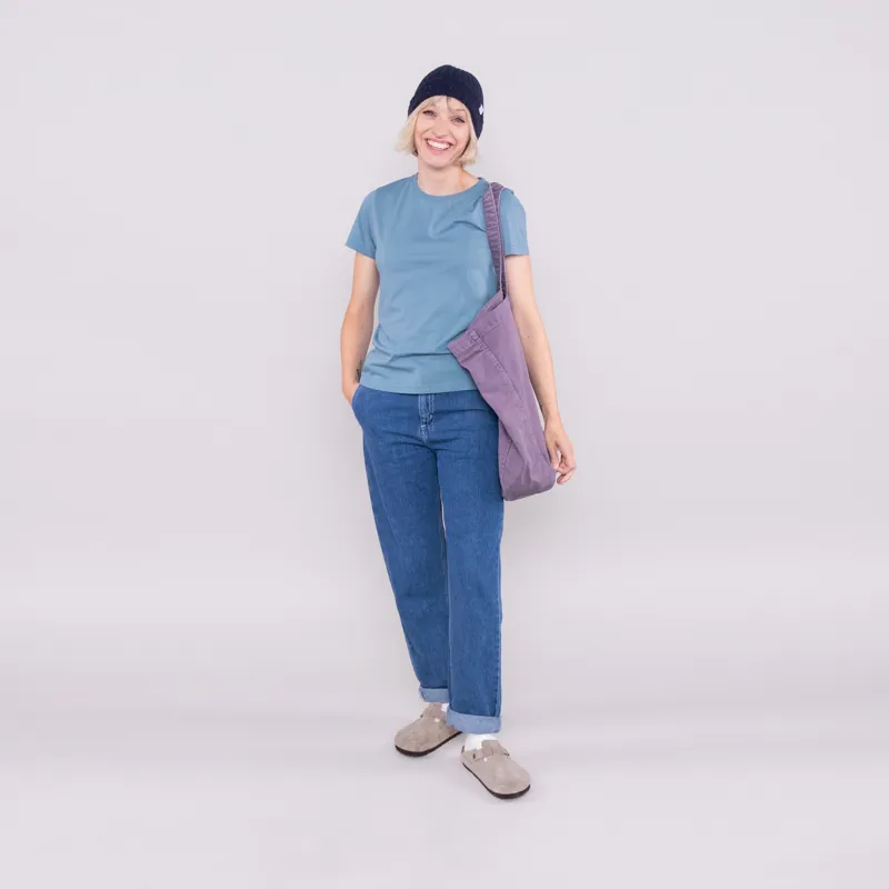 Colorful Standard Womens Light Organic T Shirt Stone Blue-1