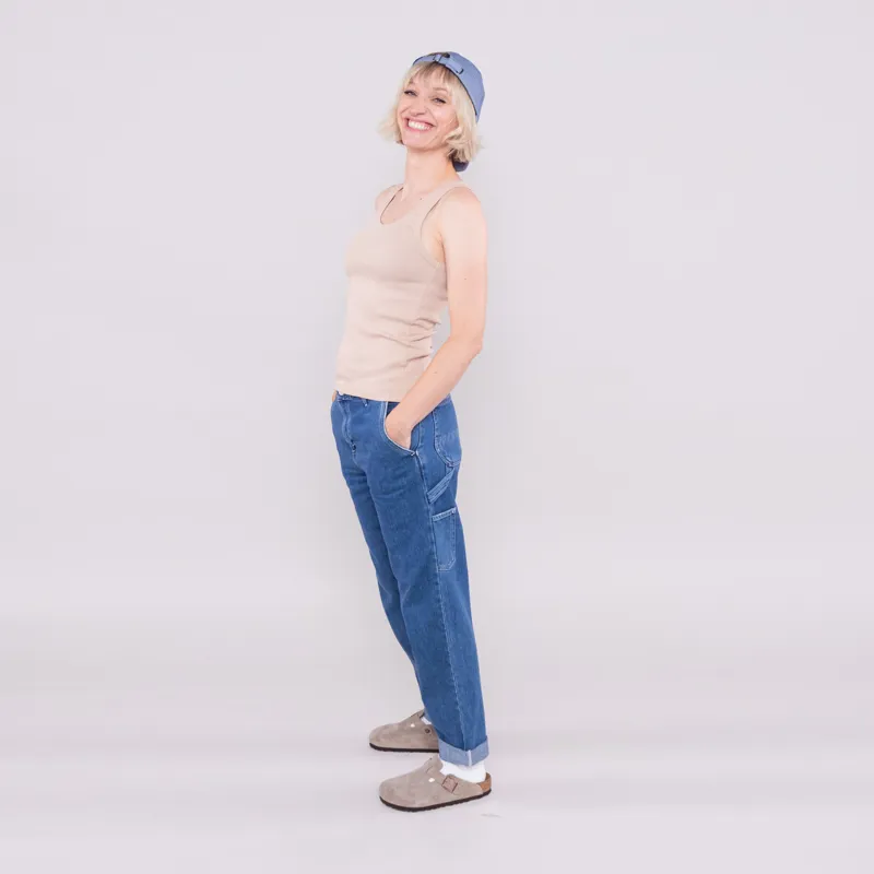 Colorful Standard Womens Organic Rib Tank Top Honey Beige-1