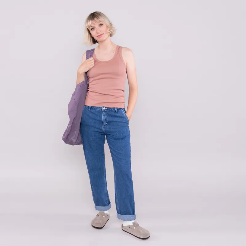 Colorful Standard Womens Organic Rib Tank Top Rosewood Mist-1