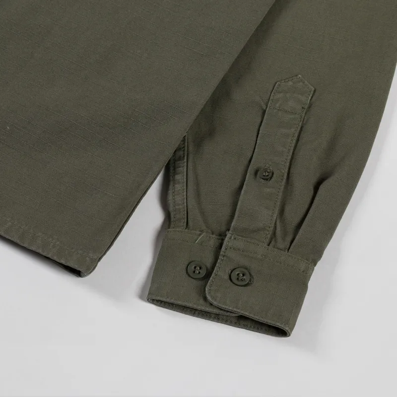 No Problemo Mini Problemo Ripstop Work Shirt Olive-9