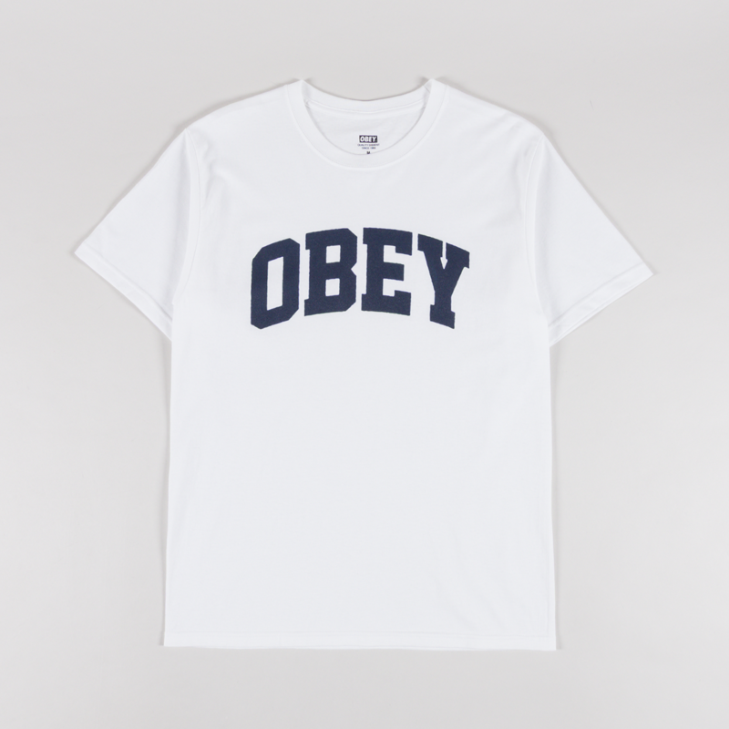 Obey Collegiate T Shirt White