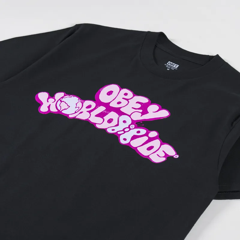 Obey Global Butterfly T Shirt Black-1