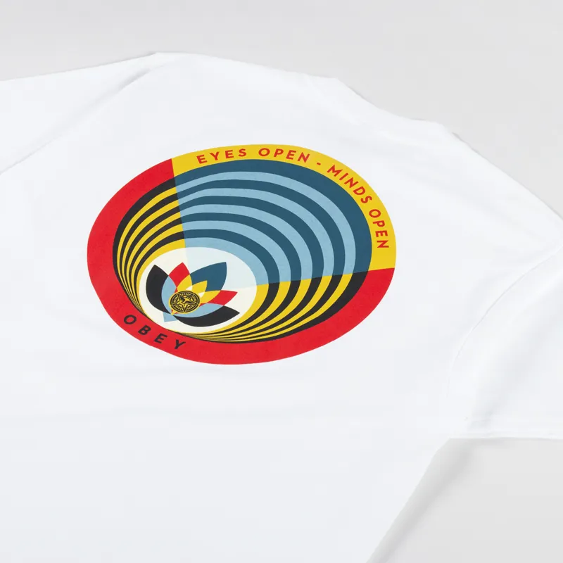 Obey Open Eyes Open Mind T Shirt White-2