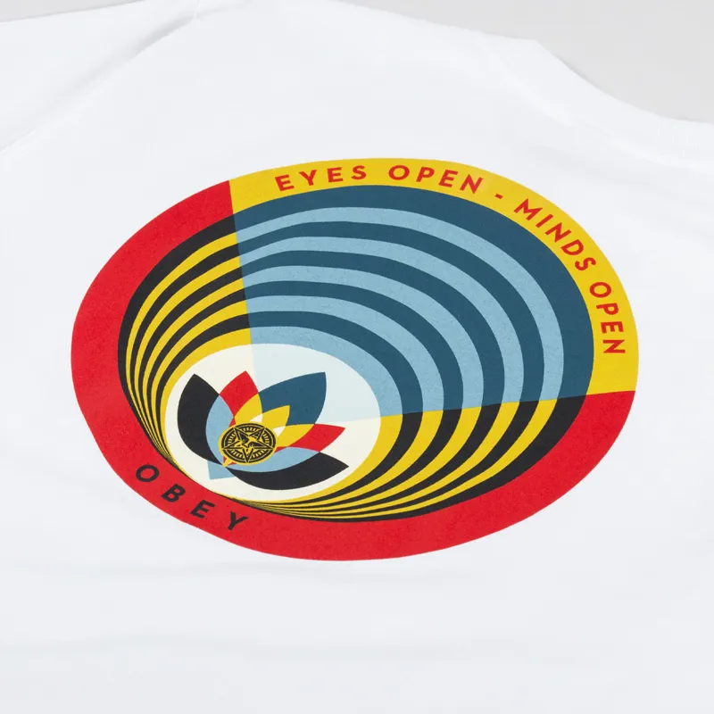 Obey Open Eyes Open Mind T Shirt White-4