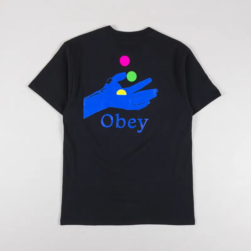 Obey Exchange T Shirt Black
