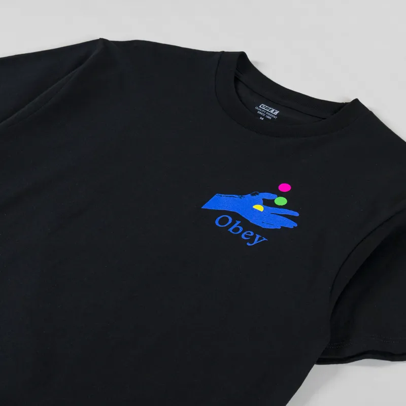 Obey Exchange T Shirt Black-3