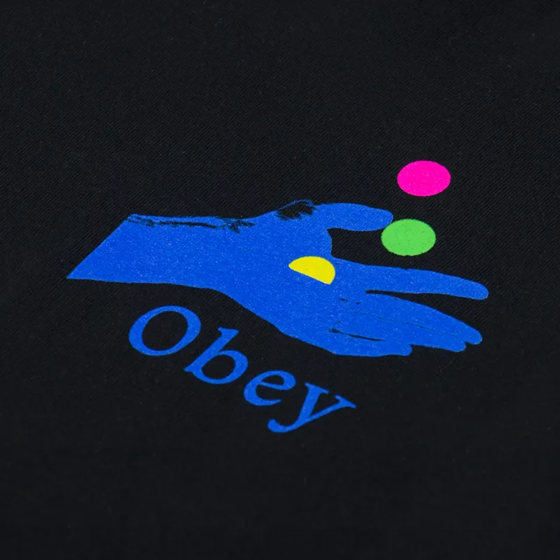 Obey Exchange T Shirt Black-5