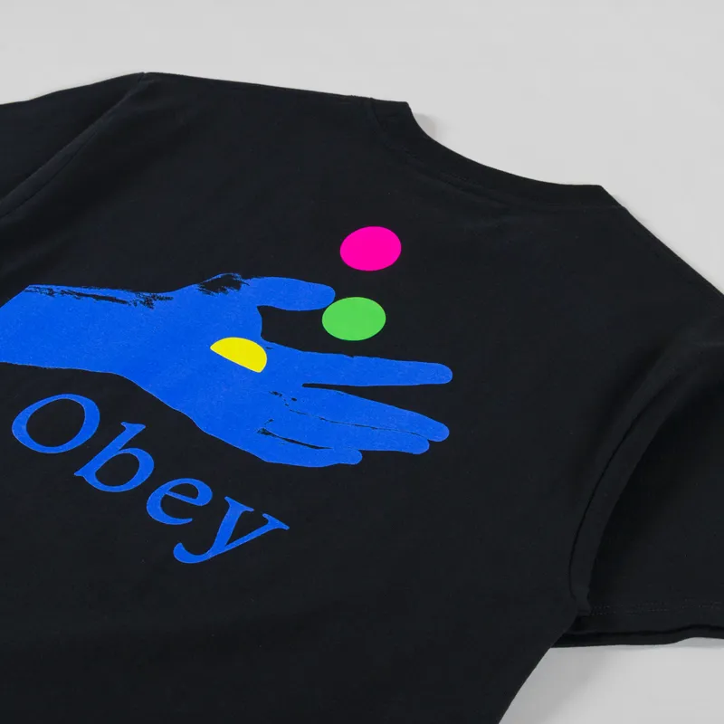 Obey Exchange T Shirt Black-2