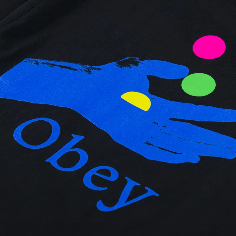 Obey Exchange T Shirt Black-4