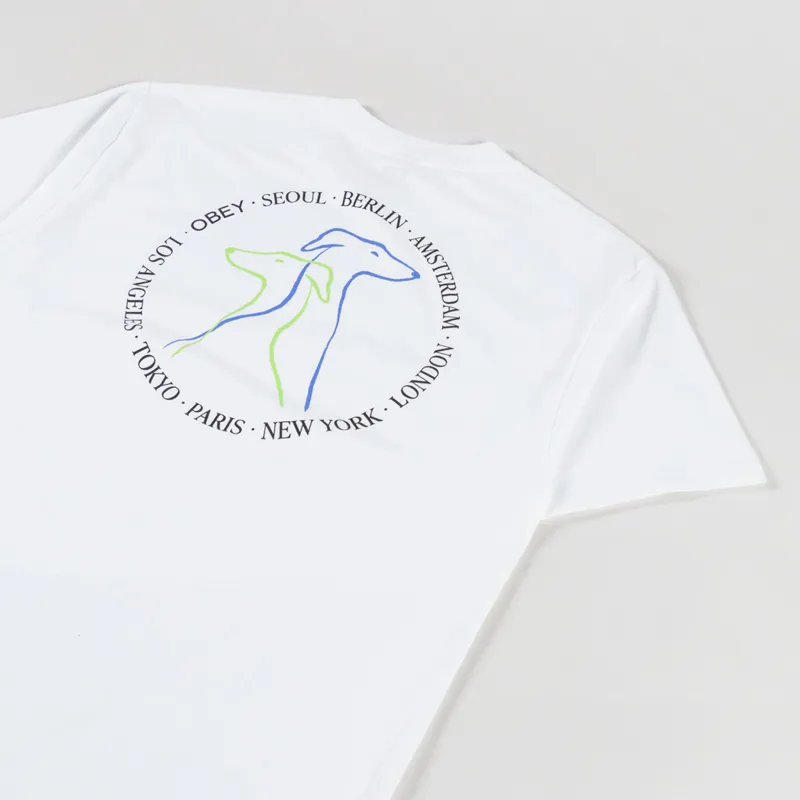 Obey Companions T Shirt White-2