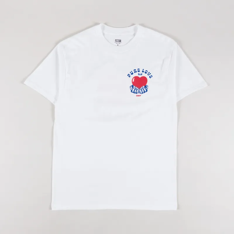 Obey Pure Love T Shirt White-1