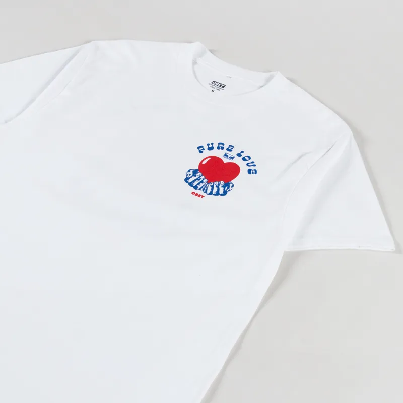 Obey Pure Love T Shirt White-3