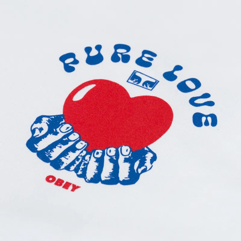 Obey Pure Love T Shirt White-5