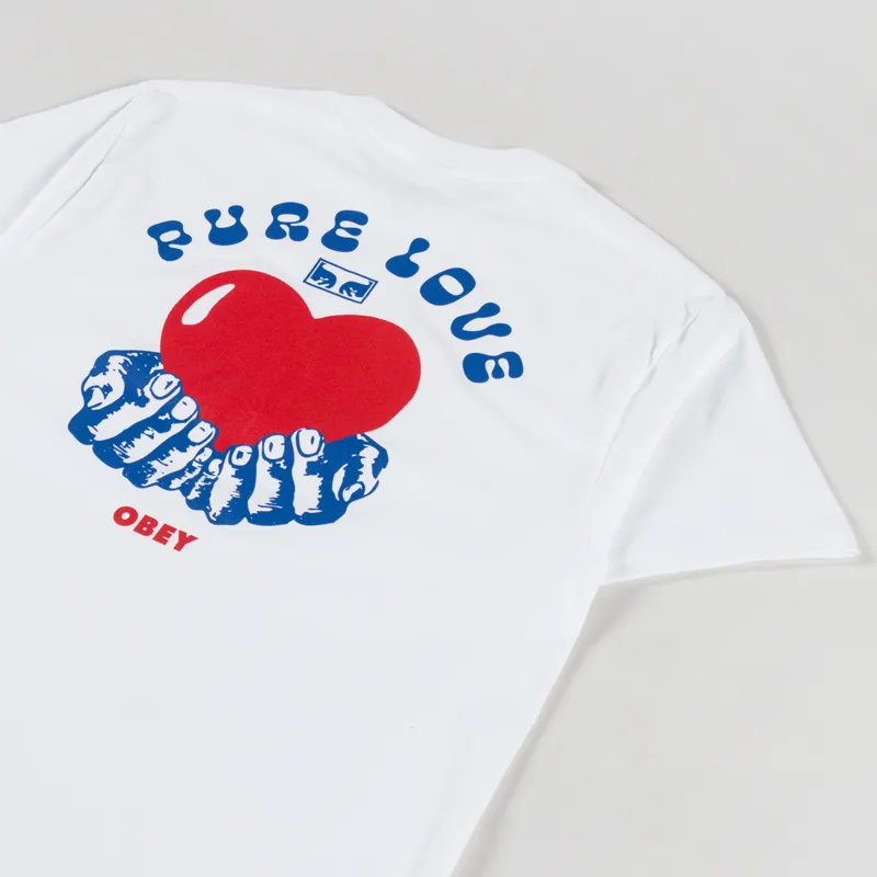 Obey Pure Love T Shirt White-2