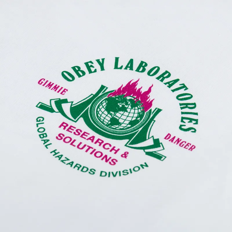 Obey Laboratories T Shirt White-5