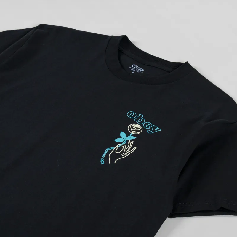 Obey Spring Forth T Shirt Black-3