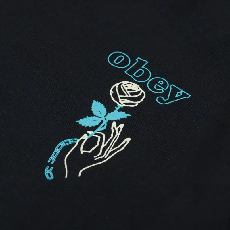 Obey Spring Forth T Shirt Black-5