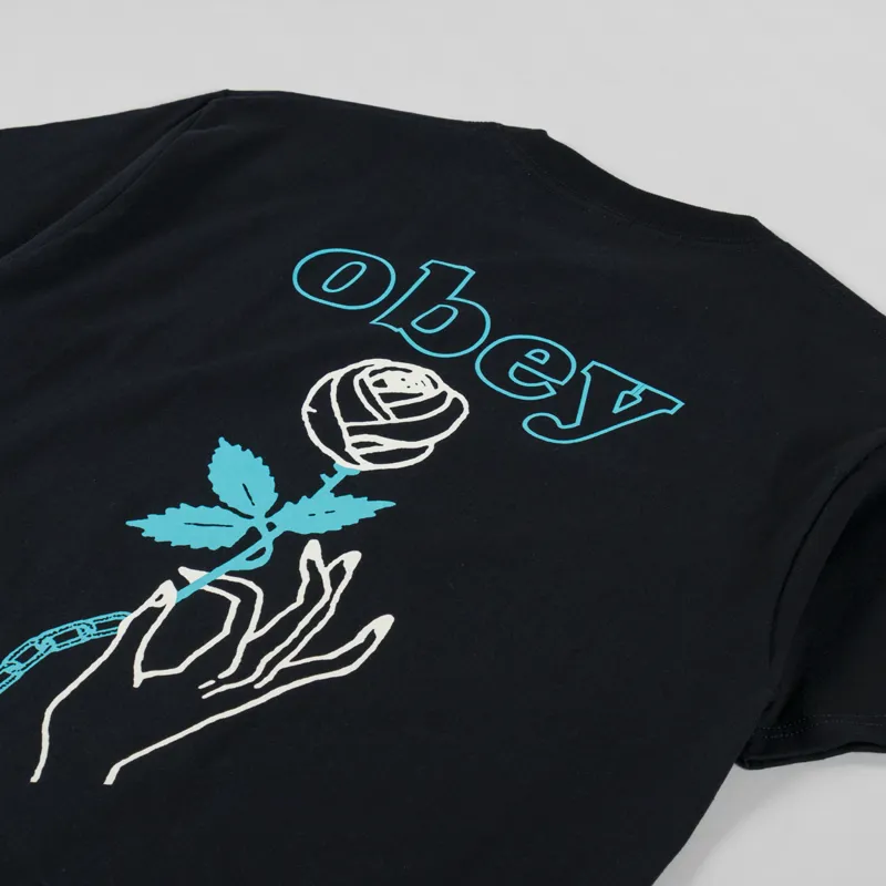 Obey Spring Forth T Shirt Black-2