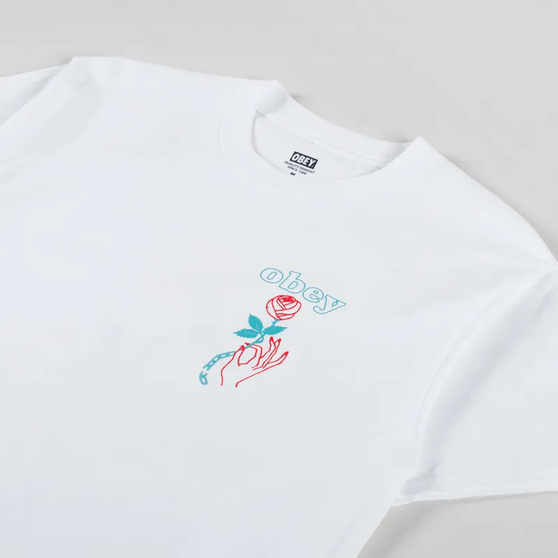 Obey Spring Forth T Shirt White-3