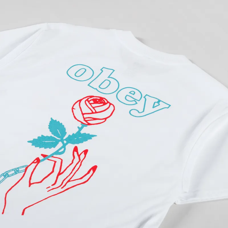 Obey Spring Forth T Shirt White-2