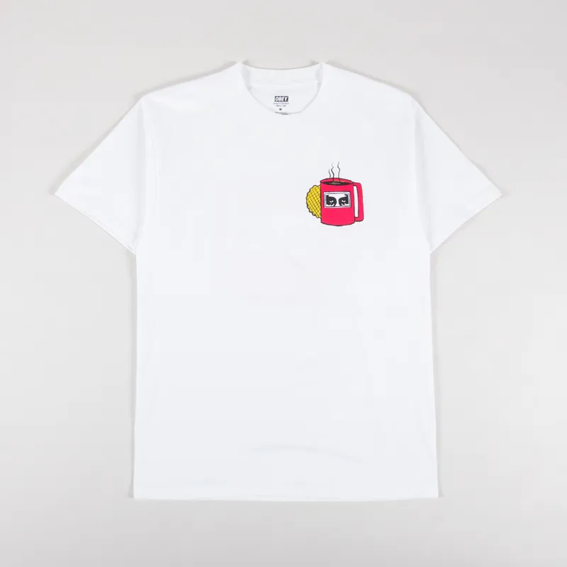 Obey Coffee Cup T Shirt White-1