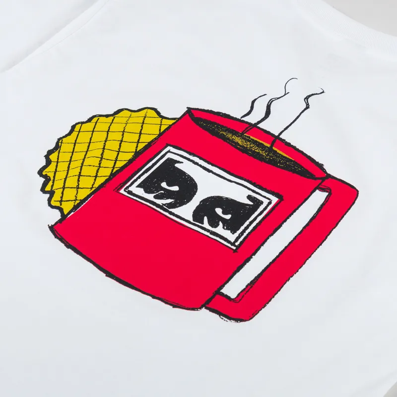 Obey Coffee Cup T Shirt White-4