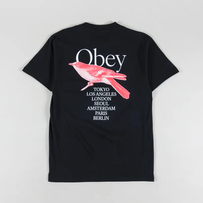 Obey Bird T Shirt Black