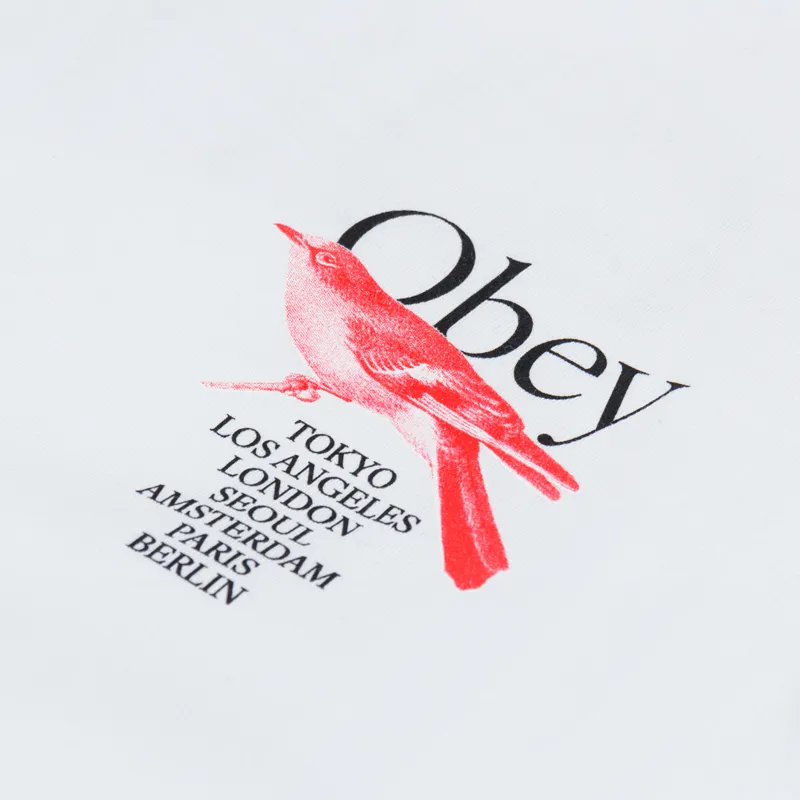 Obey Bird T Shirt White-5