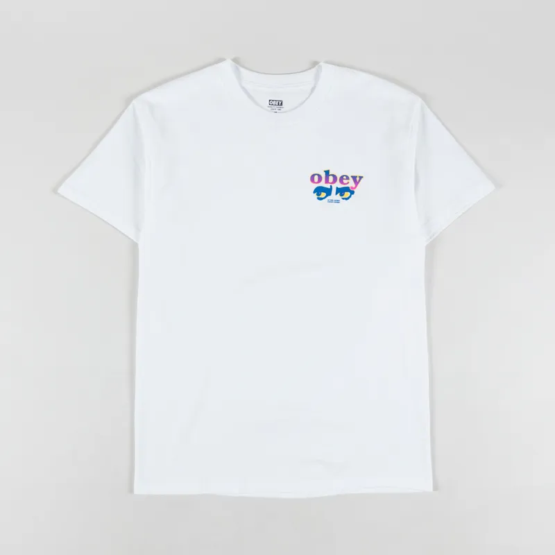 Obey Eyes Open T Shirt White-1
