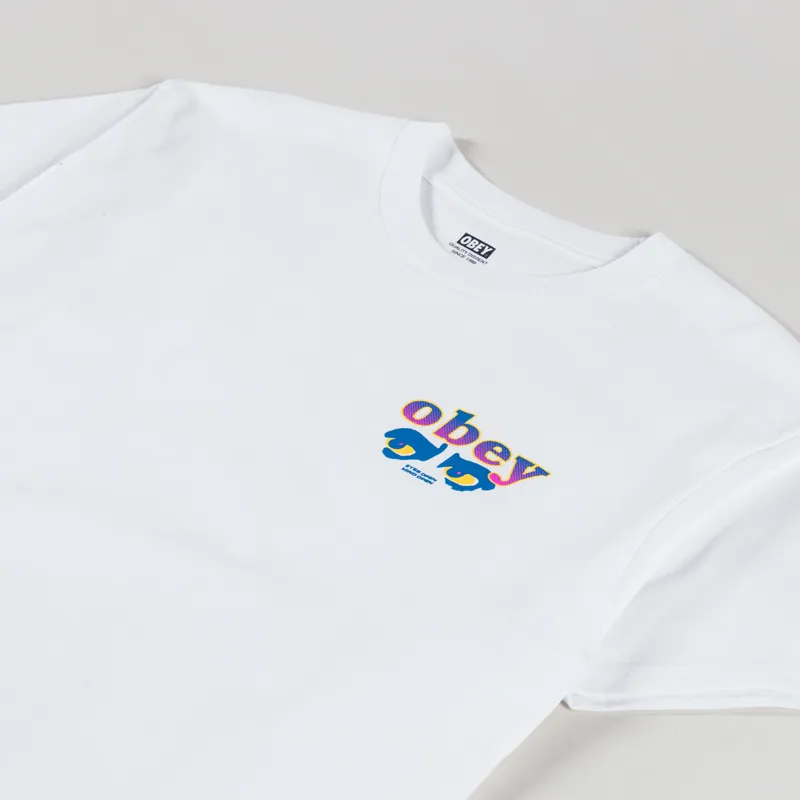 Obey Eyes Open T Shirt White-3