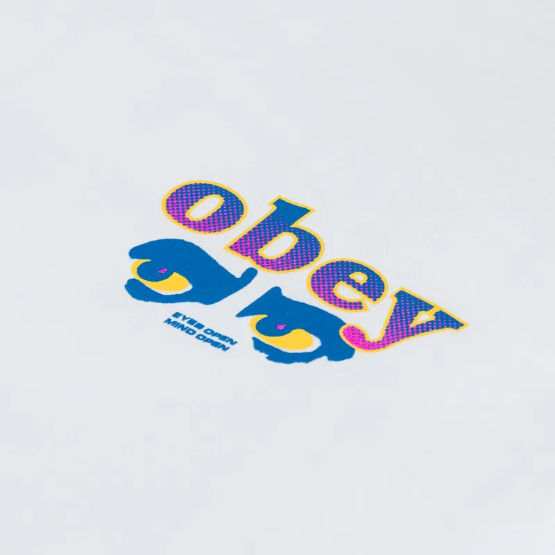 Obey Eyes Open T Shirt White-5