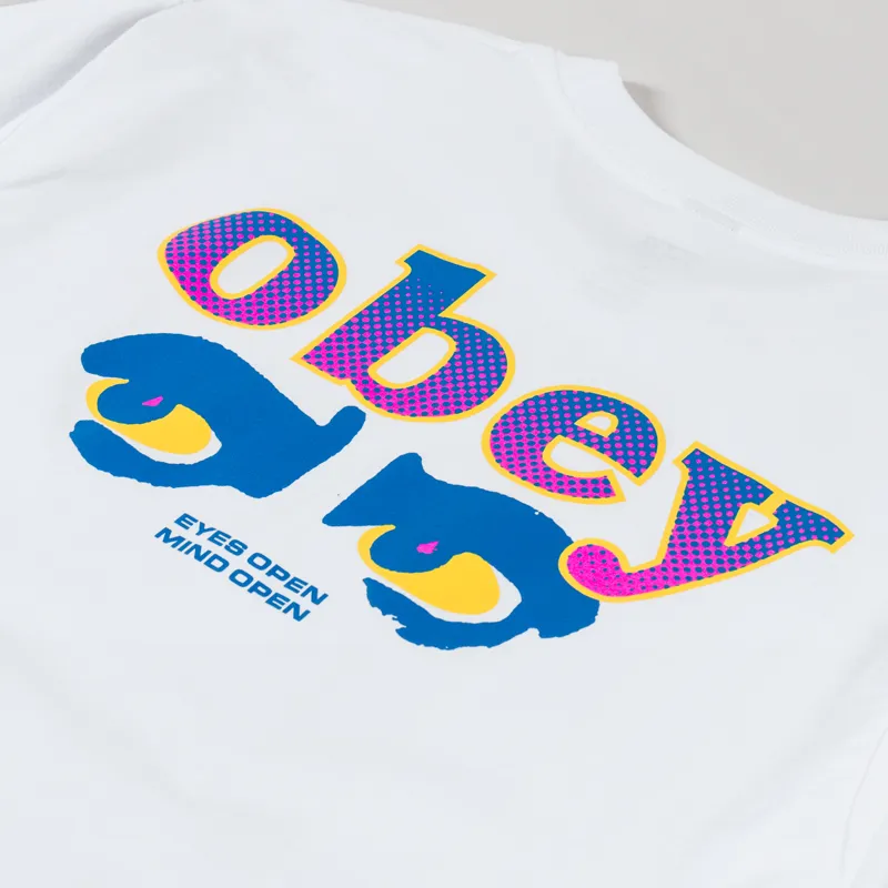 Obey Eyes Open T Shirt White-4
