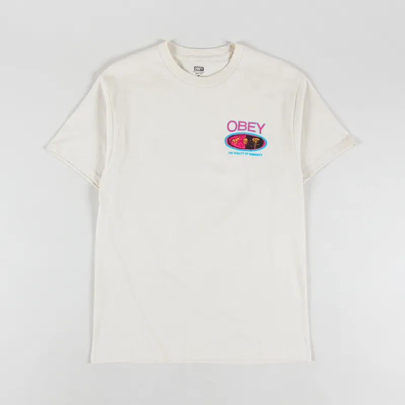 Obey Duality Of Humanity T Shirt Cream-1