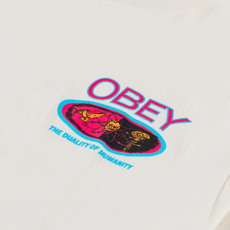 Obey Duality Of Humanity T Shirt Cream-5