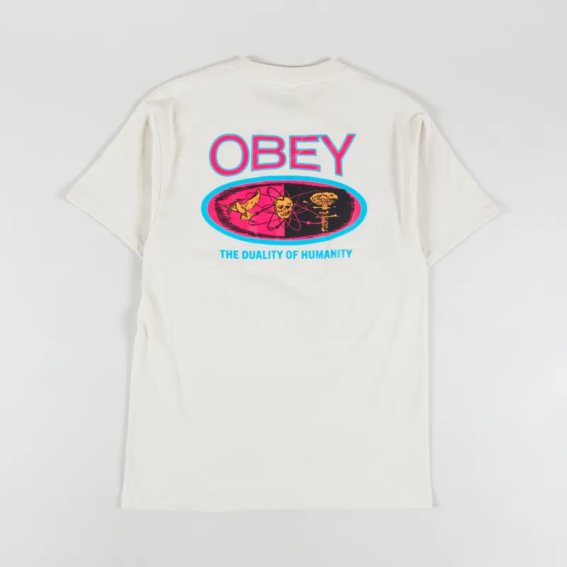 Obey Duality Of Humanity T Shirt Cream