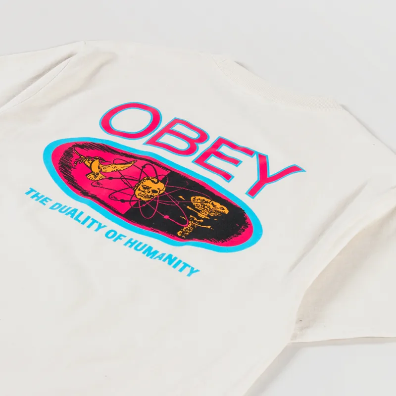 Obey Duality Of Humanity T Shirt Cream-2