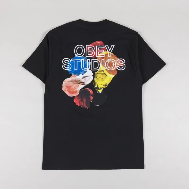 Obey Studios Palette T Shirt Black