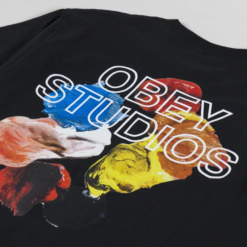 Obey Studios Palette T Shirt Black-4