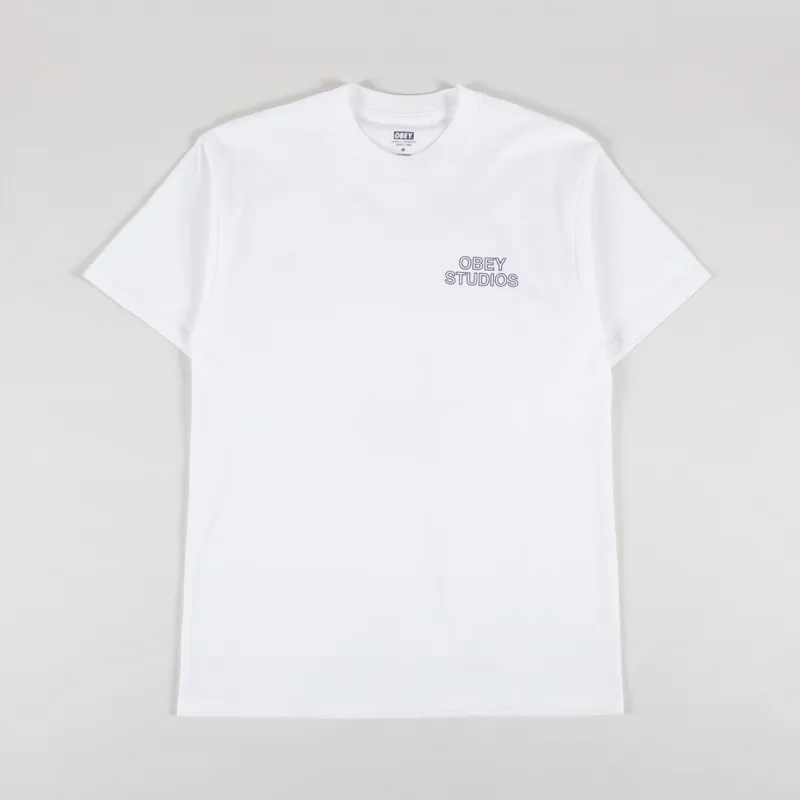 Obey Studios Palette T Shirt White-1